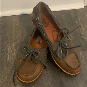 6.5m Lucky brand brown and green loafers